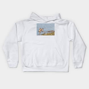 Goose Family Swimming in Kruger National Park, South Africa Kids Hoodie